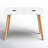 Baber 19.7" D Computer Desk with 2 Drawer, Modern White Wooden Writing Desk for Home-office