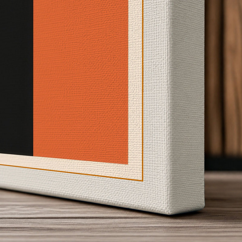 Modernist Geometry Geometric - Wrapped Canvas, 30x20 - 76.2 x 50.8 cm, Cream Border