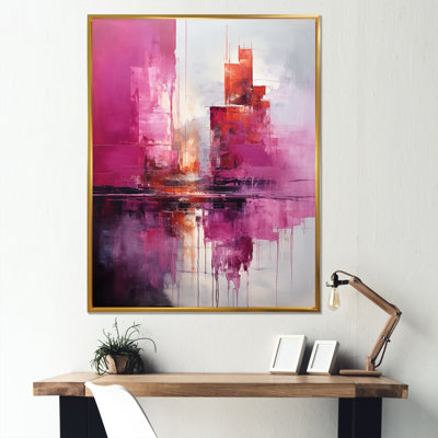 " Fuchsia Facades Skyscraper Horizon "