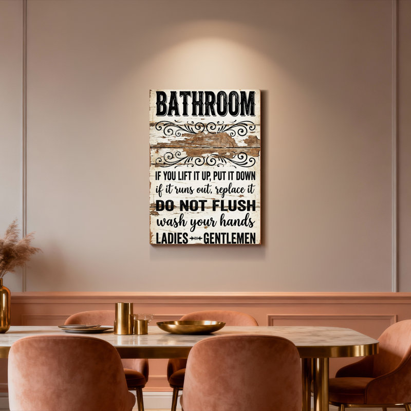 Impression sur toile tendue pour salle de bain, H 24 po x l 16 po