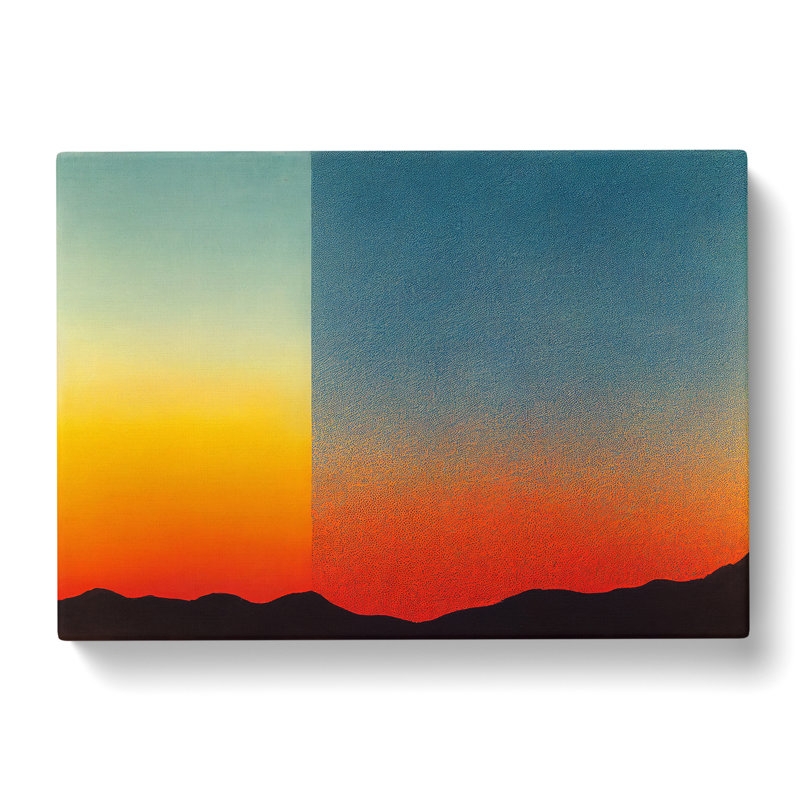 Statuesque Abstract Mountain Sunset - Wrapped Canvas