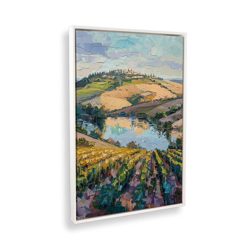 Impression sur toile Tuscan Amore, 12 po x 18 po, Cadre flottant blanc opaque