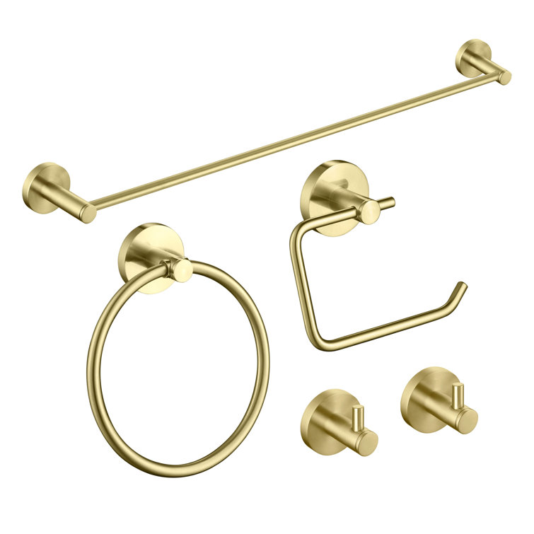 Circular 5 - Piece Bathroom Hardware Set