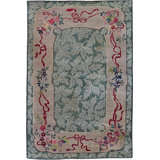Vintage One-of-a-Kind Rectangle 6' X 9' Hand Knotted Area Rug