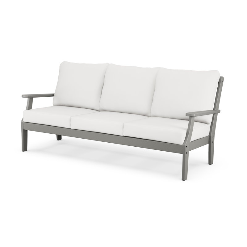 Yacht Club Deep Seating Sofa, Stepping Stone, Canvas Natural Sunbrella® Canvas