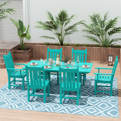 Ensemble de salle à manger rectangulaire pour 6 personnes 70 "" Laguna