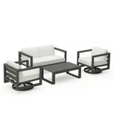 Avion 4 Piece Loveseat Set With Swivel