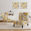 Fauteuil de chambre moderne rembourré en velours Brechta Vibrant Curve Design II-88109603