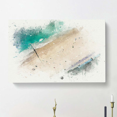 Bournemouth Beach in Abstract - Wrapped Canvas