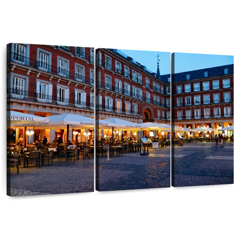 Nicci Plaza Mayor Night Ambiance, 24" H x 38" W