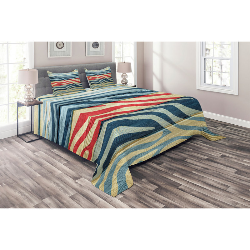Glam Polyester Coverlet, Navy