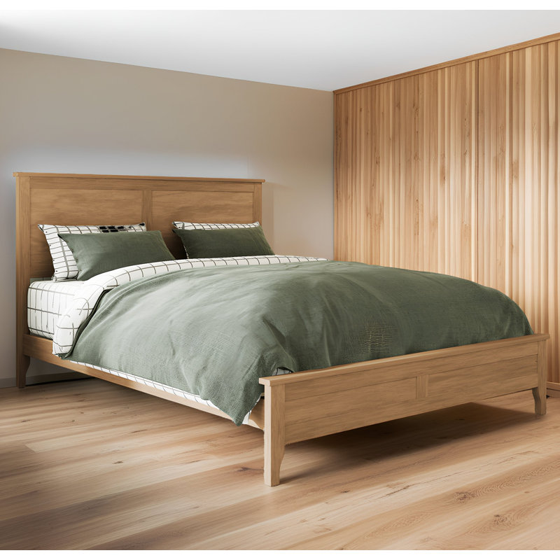 Seadrift Solid Wood Platform Bed - 650lb Capacity, Adjustable Base Ready, No Box Spring, Coastal Finish, Full, Natural