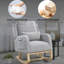 Fauteuil à bascule confortable gris avec poche latérale d'une largeur de 27,5 po pour un espace de vie élégant