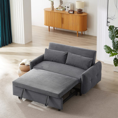 Clayville 57.48'' Rolled Arm Sofa Bed -  Ebern Designs, 91FA064005A44DCFA1CA5737A47891A0