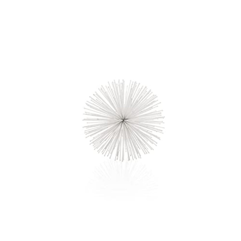 Erizo Spiked Large Sphere, 8" H x 8" W x 8" D, White