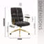 Chaise de bureau texturée en tissu Boucle, chaise de bureau moderne à hauteur ajustable avec accoudoirs rembourrés-577762103
