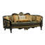 3 Pieces Bellagio Iii Sofa Set Black/gold Fabric