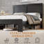 Structure de grand lit plateforme industrielle sans sommier tapissier