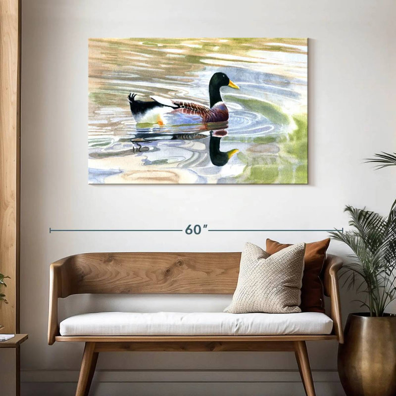 Brampt Duck Water Reflection, 30" H x 45" W