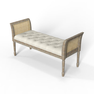 Cotton Upholstered Bench