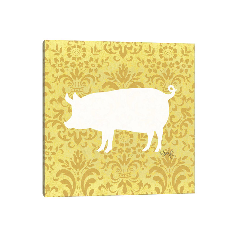 Pig Silhouette by Marla Rae - Wrapped Canvas Print, 45.72 cm H x 45.72 cm W x 1.91 cm D