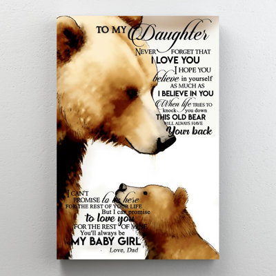 Irum " Bear To My Daughter Love Dad "