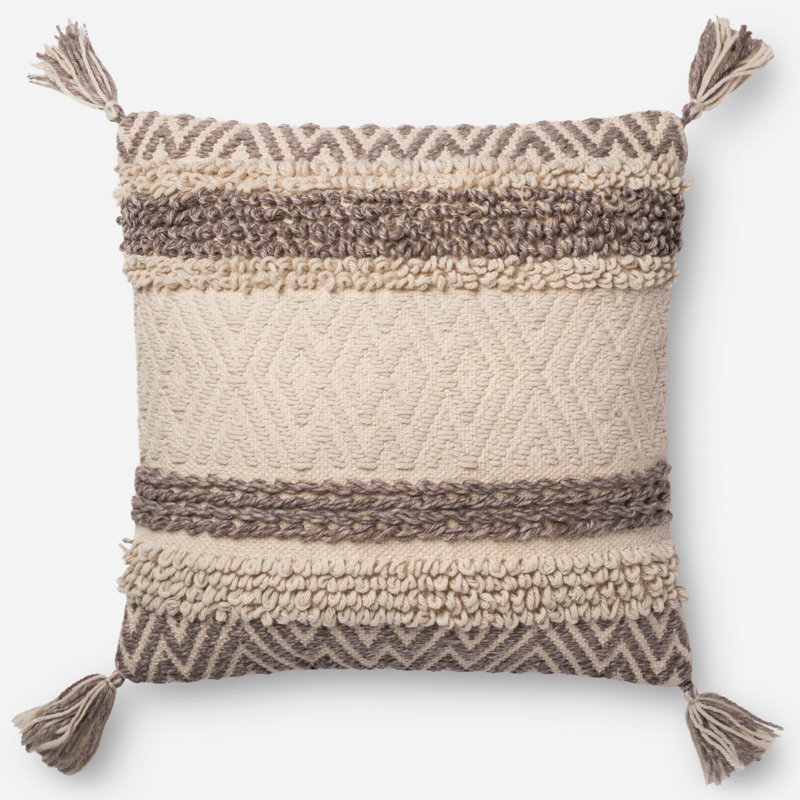 Pangle Indoor Geometric Striped Square 22" Throw Pillow Cover