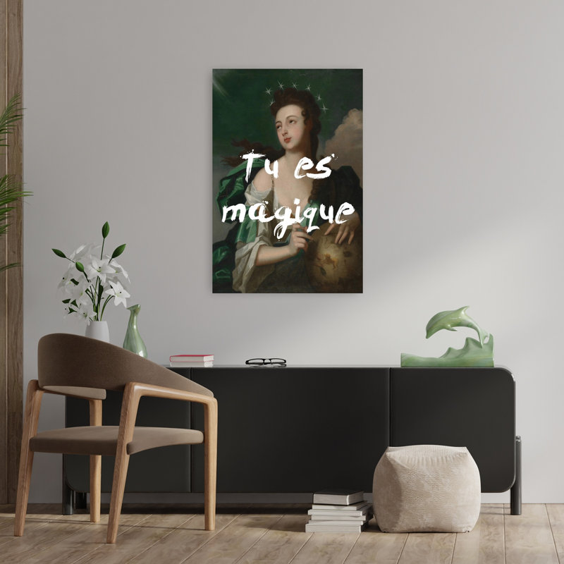 Femme Céleste Magique Classique Élégante Éthérée Portrait Paysage Impression d'Art Murale, H 36 po x l 24 po