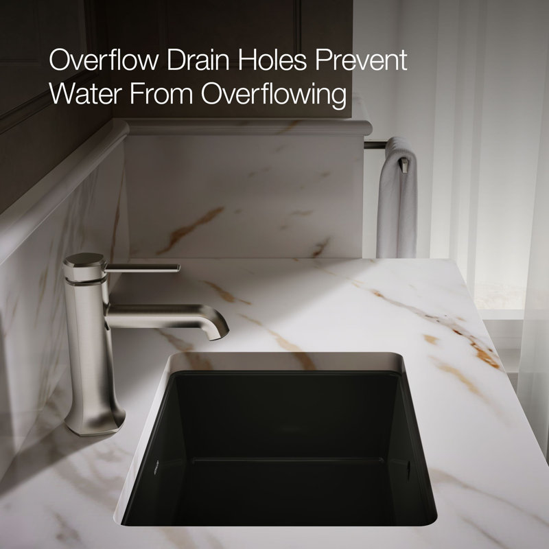 Under-Mount Bathroom Sink, Black