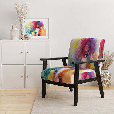 Maekayla - Mannequin avec Vivid Make Up II - Fauteuil d'appoint rembourré Glam