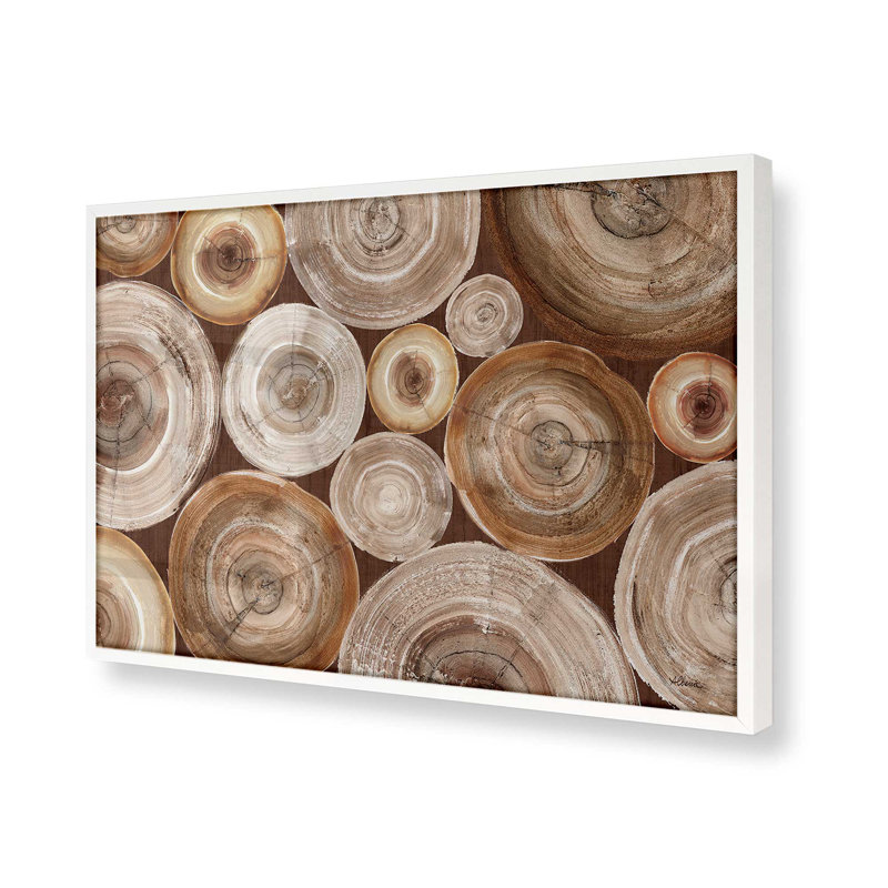Impression d'échos en bois, Cadre blanc opaque, H 8 po x l 10 po x P 1,25 po