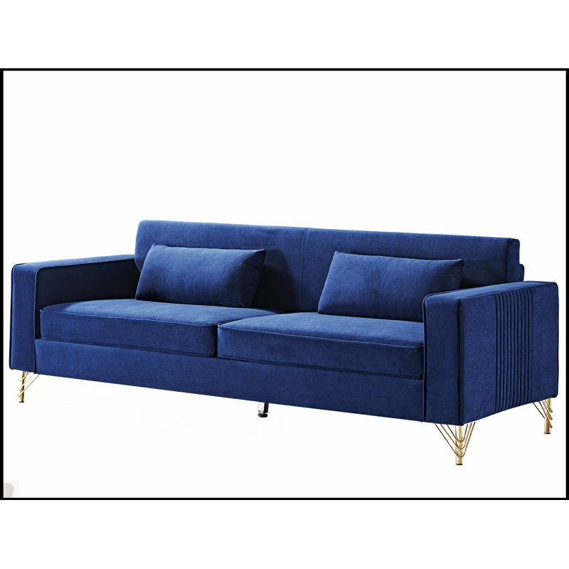 Luxueux canapé en velours pour le salon, rehaussant le confort et le style avec un design élégant