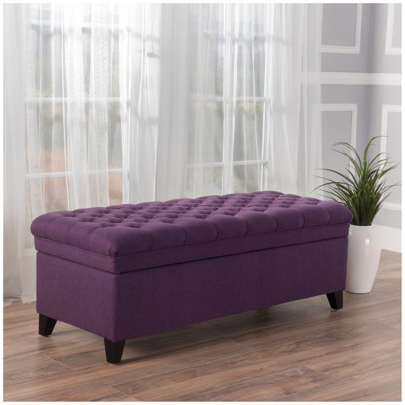 OTTOMAN DE RANGEMENT JULiana, Mauve