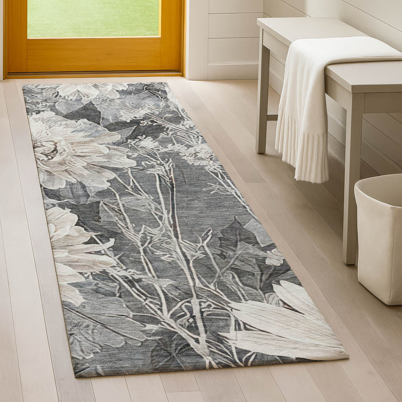 Machine Washable Indoor/Outdoor Chantille ACN2933 Floral Rug, 2'3" x 7'6" Runner