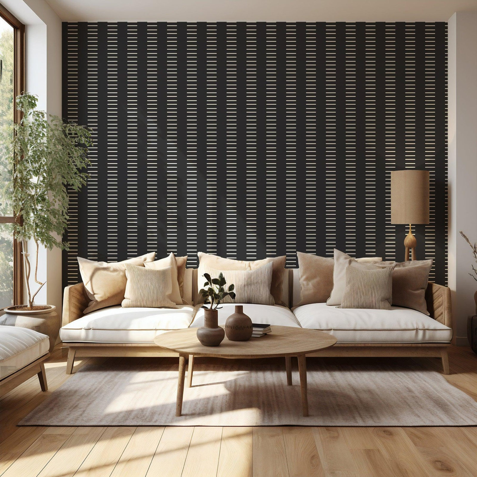 Mrs Paranjape Papers Mrs Paranjape Self-Adhesive Wallpaper, Black, Faux Grasscloth