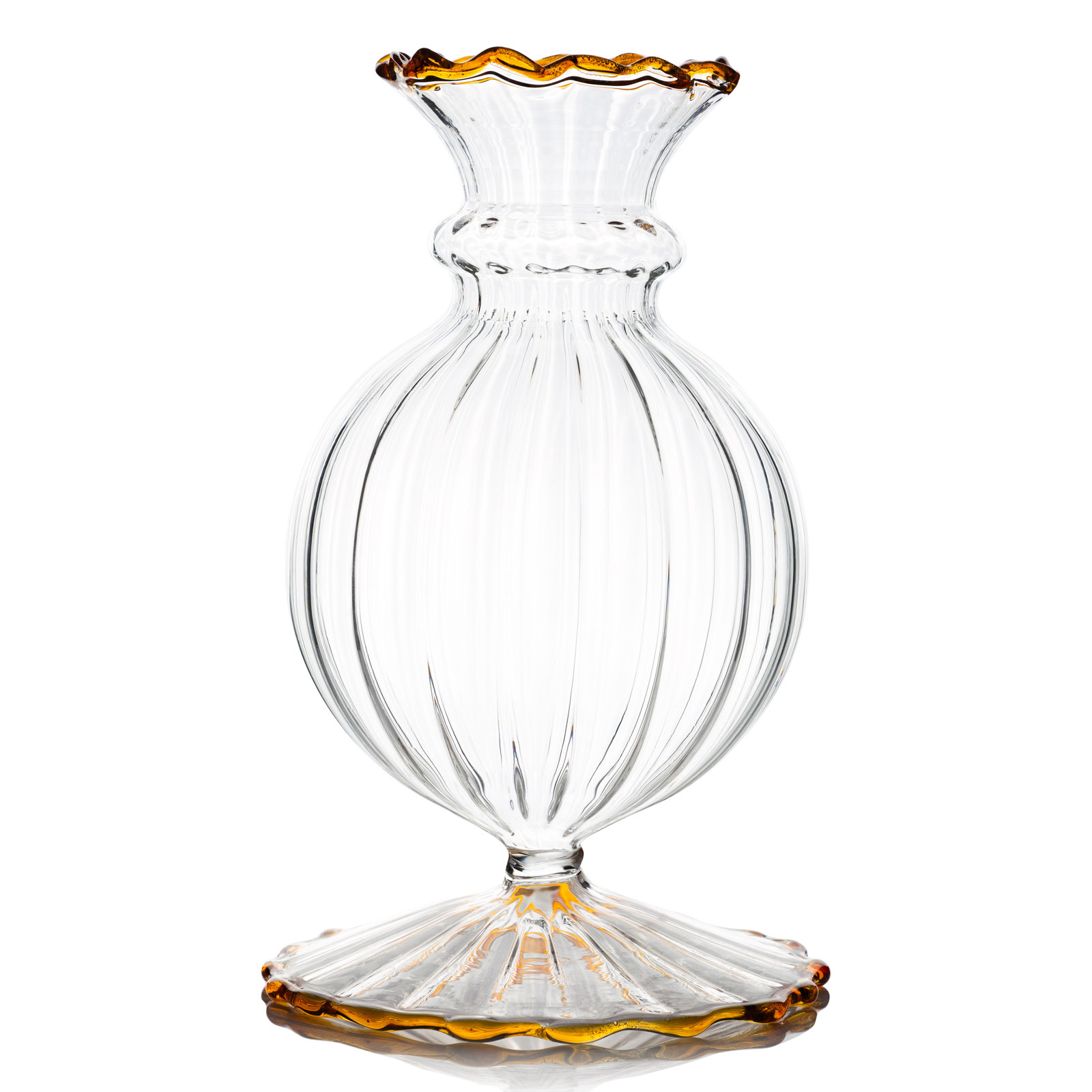 Miss Annie Table Vase, Amber