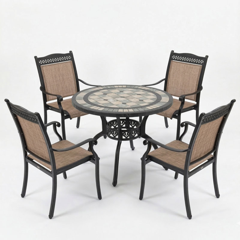 4 - Person Patio Dining Set with Round Table