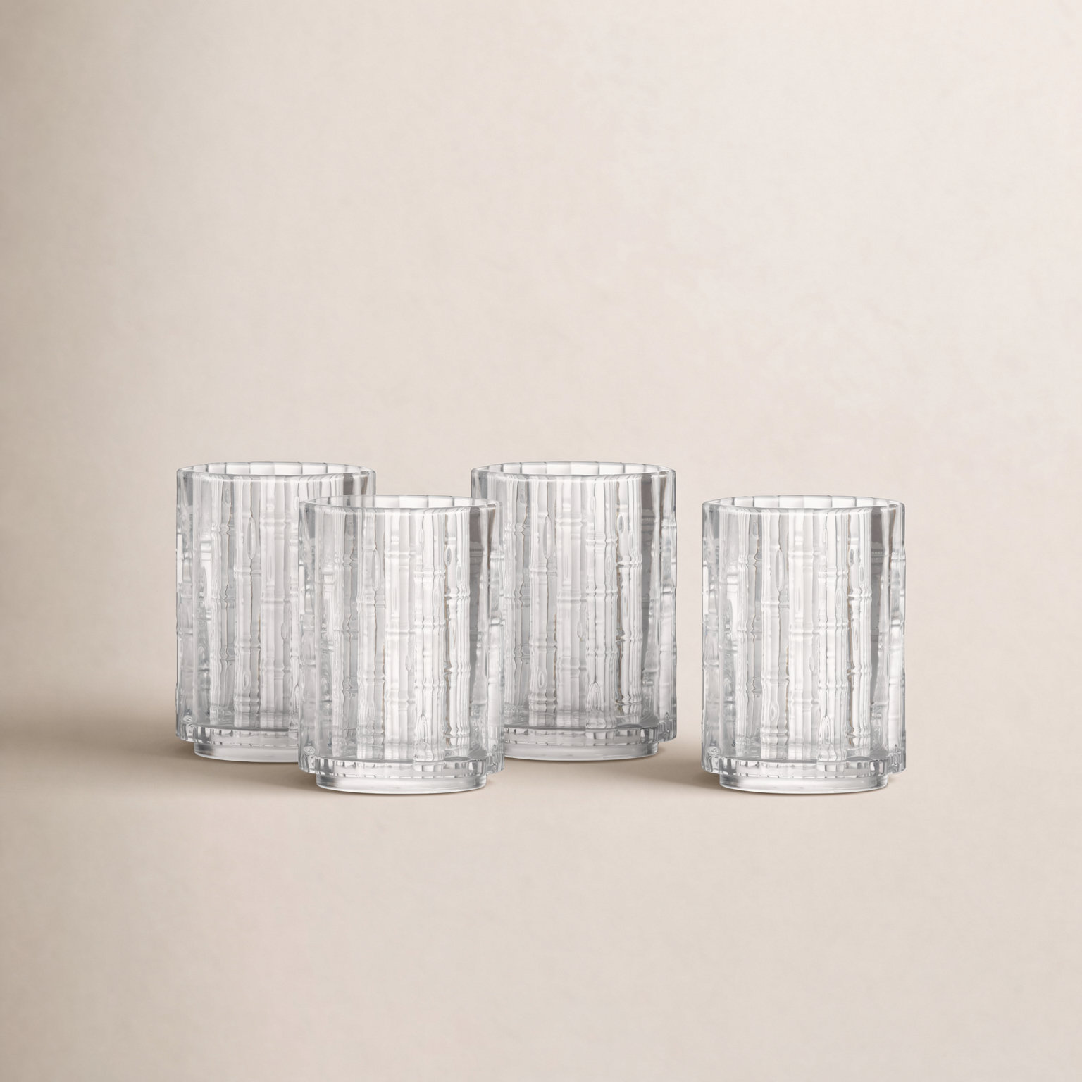 Mahalo Ribbed Drinking Glass