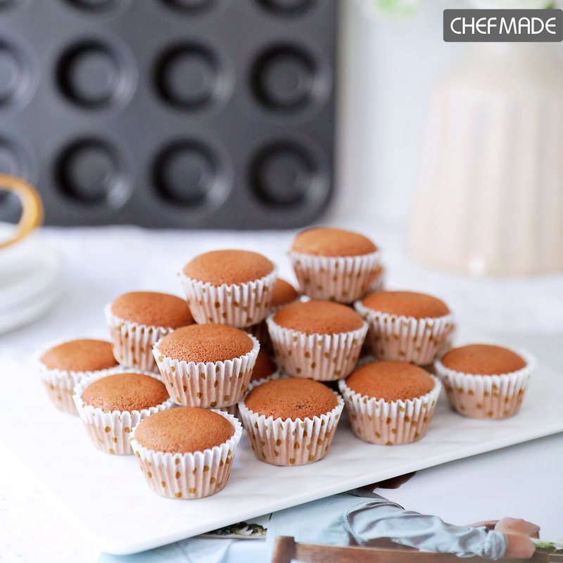 Moule à gâteau muffin, mini moule à gâteau à 20 cavités antiadhésif CHEFMADE