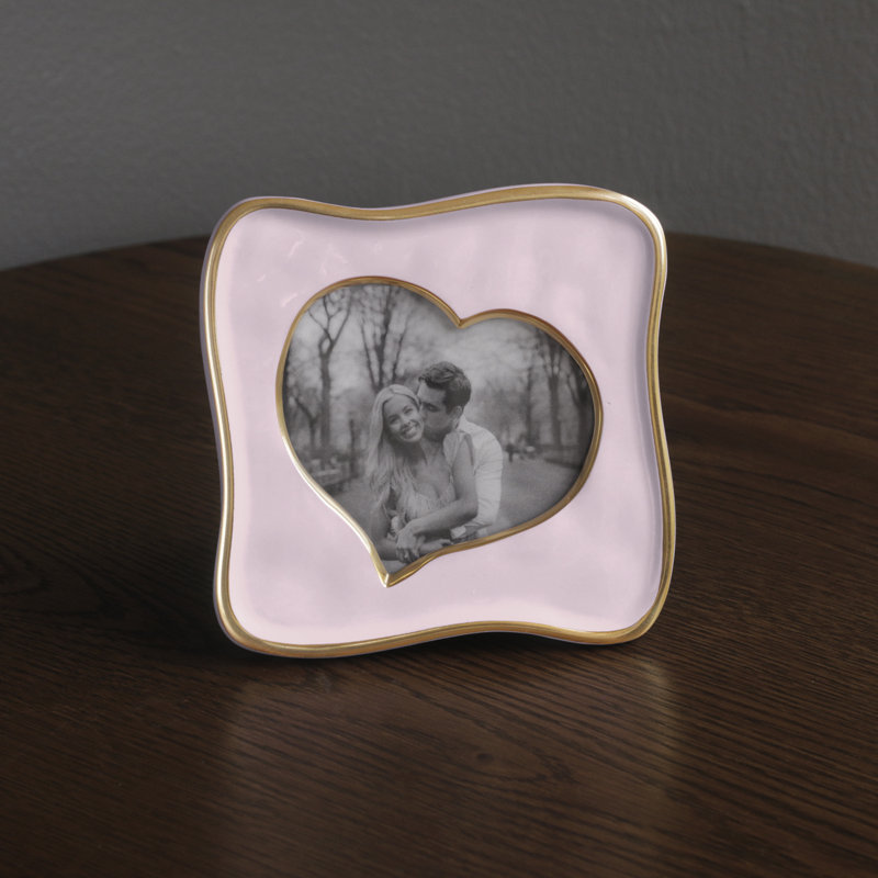 Encanto Matted Picture Frame, Camellia/Gold Trim
