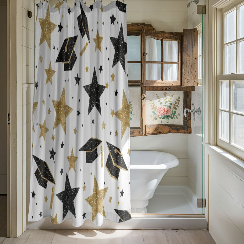 Shiny Grad - Premium Shower Curtain 138, 74"H x 71"W