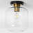 1 - Light Glass Flush Mount Ceiling Light