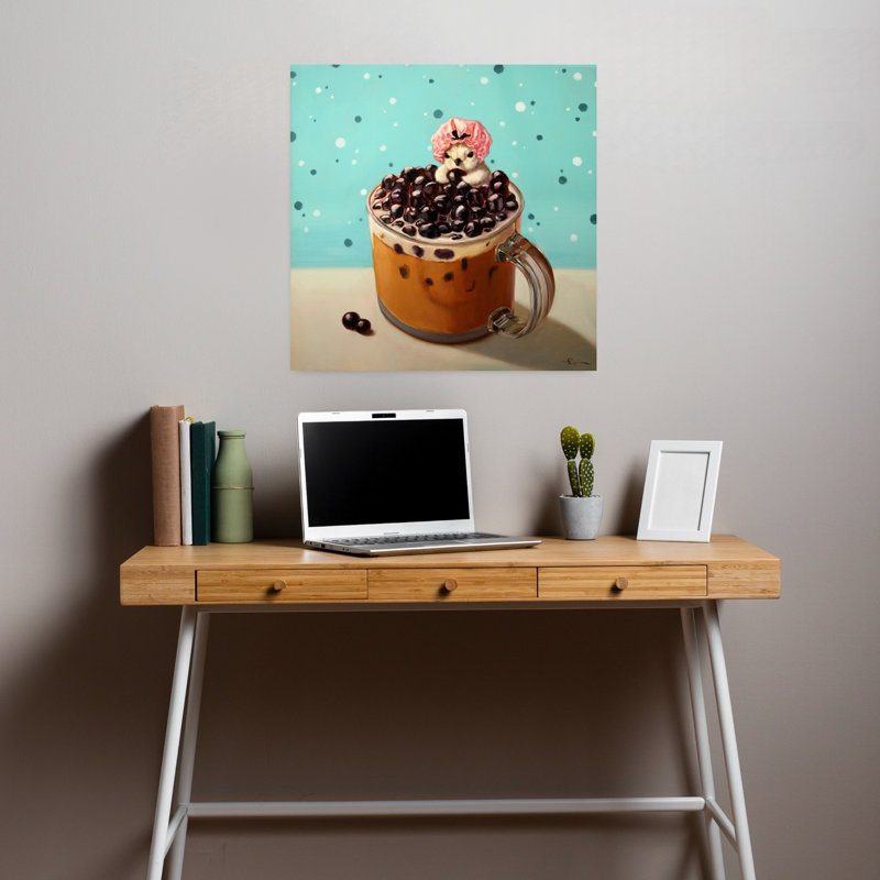 Art urbain contemporain Boba Bath, H 18 po x l 18 po
