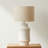 Stoneware Table Lamp with Linen Shade