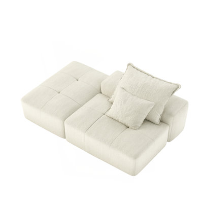 Canapé modulaire surdimensionné avec 1 coussins moelleux, sans bricolage, sans assemblage, idéal pour les réunions de famille et la détente