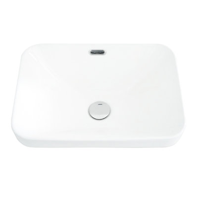 Exquisite Glossy White Ceramic Sink With Integrated Design, 18.05 In Deep, Scratch - , Modern Aesthetic For Kitchens Undermount Sink, 6.88 High, , Seamless Countertop Blend