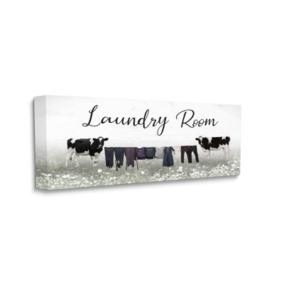 " Laundry Room Clothes Drying Cows " by Lori Deiter