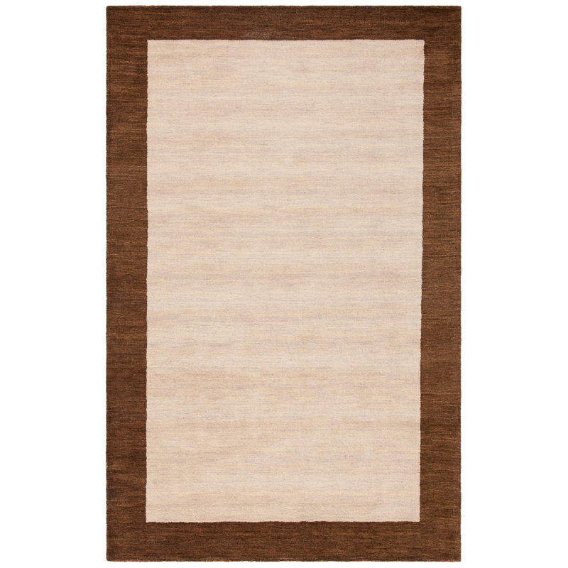 Tapis beige en laine crocheté à la main Southbury , Rectangle 3 pi x 5 pi