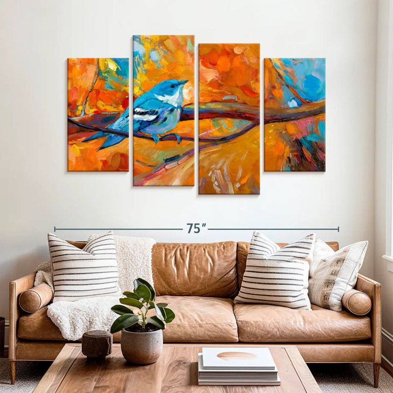 Brampt Bluebird In Autumn, 42" H x 68" W
