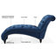 Mobilier de salon - Méridienne en velours bleu éponge à surface stable avec beaucoup d'espace pour s'asseoir, rembourrer, technique d'emboutissage profond, housse en polyuréthane, structure de support